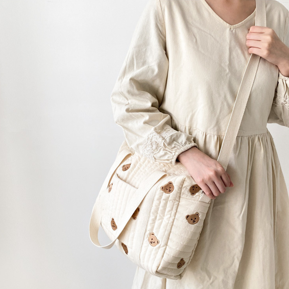 Sac langer bandoulière multifonction Doucenest — vue rapprochée