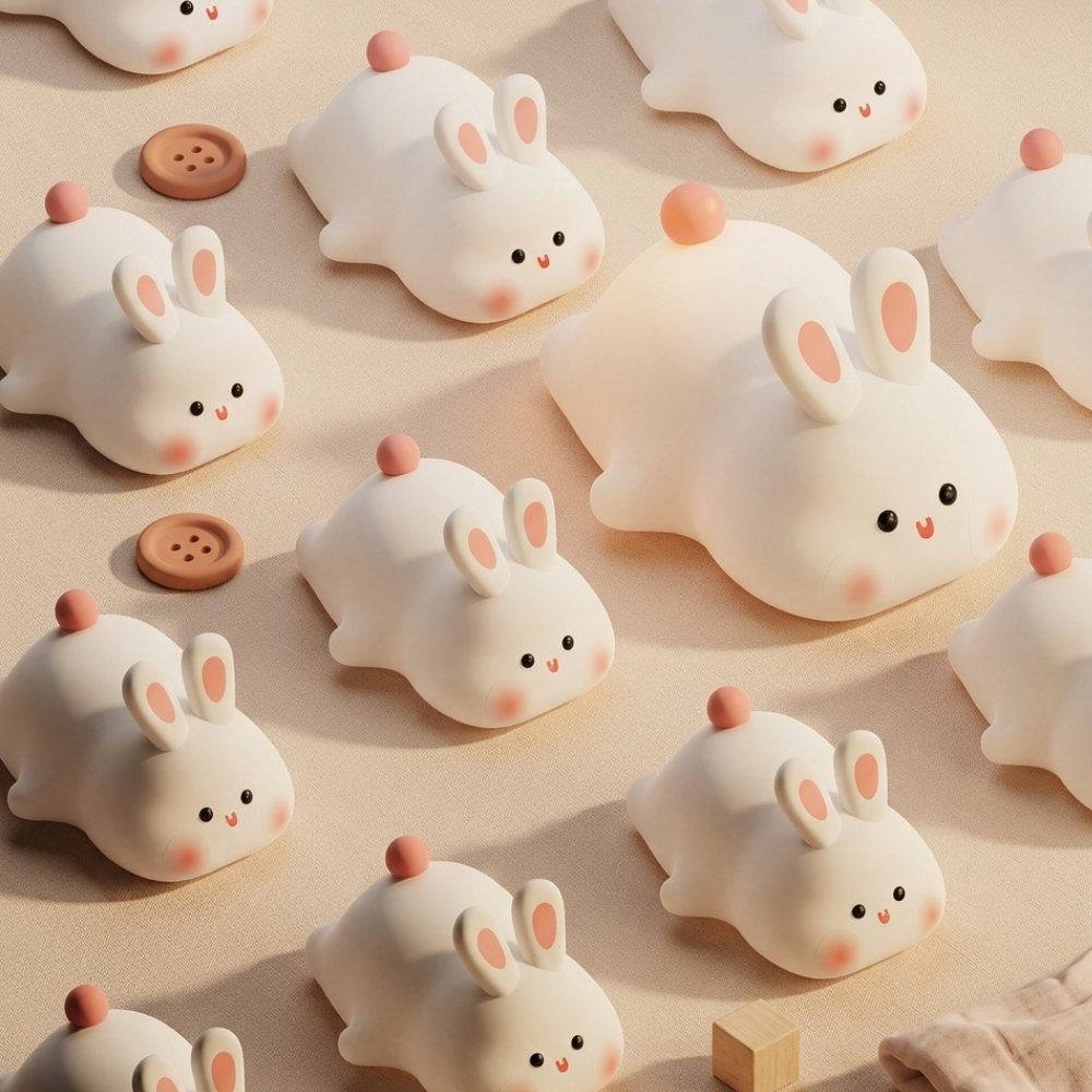 Veilleuse lapin LED silicone Doucenest — vue principale
