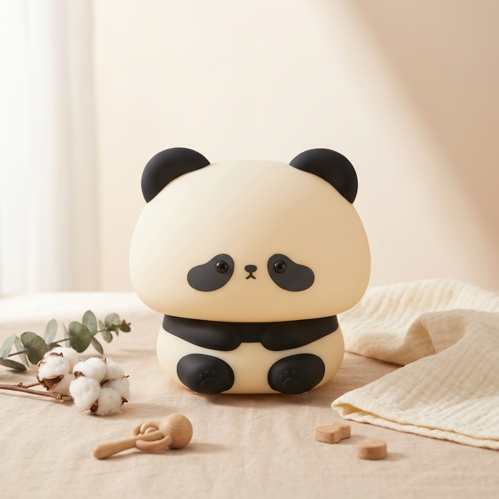 Veilleuse panda LED silicone Doucenest — vue détail