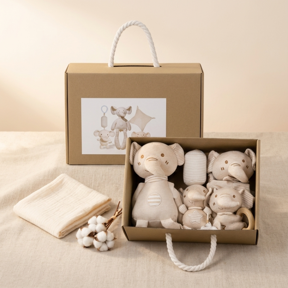 Doudou plat peluche tendresse Doucenest — vue côté