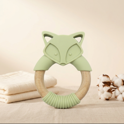 Anneau dentition bois silicone renard Doucenest — vue principale